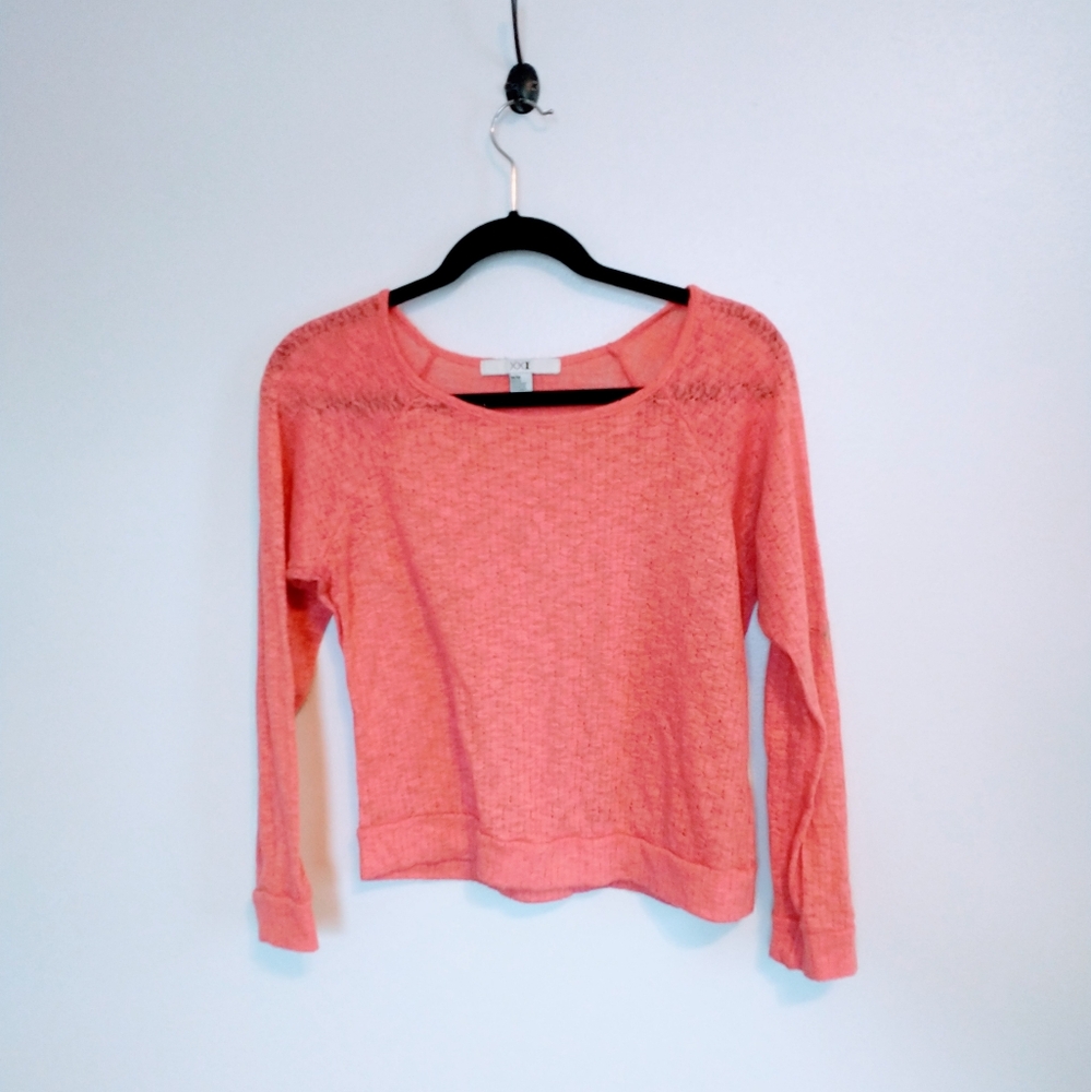 Forever 21 ribbed coral pink light weight top size medium Y2K, mild wear
